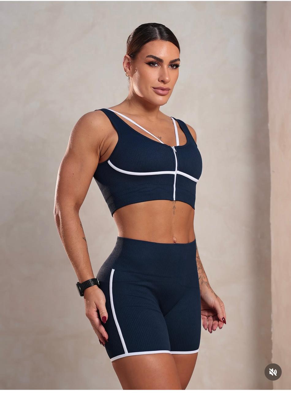 Conjunto academia short leg e top