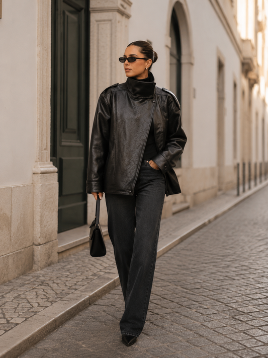 Jaqueta de couro inspiração Zara