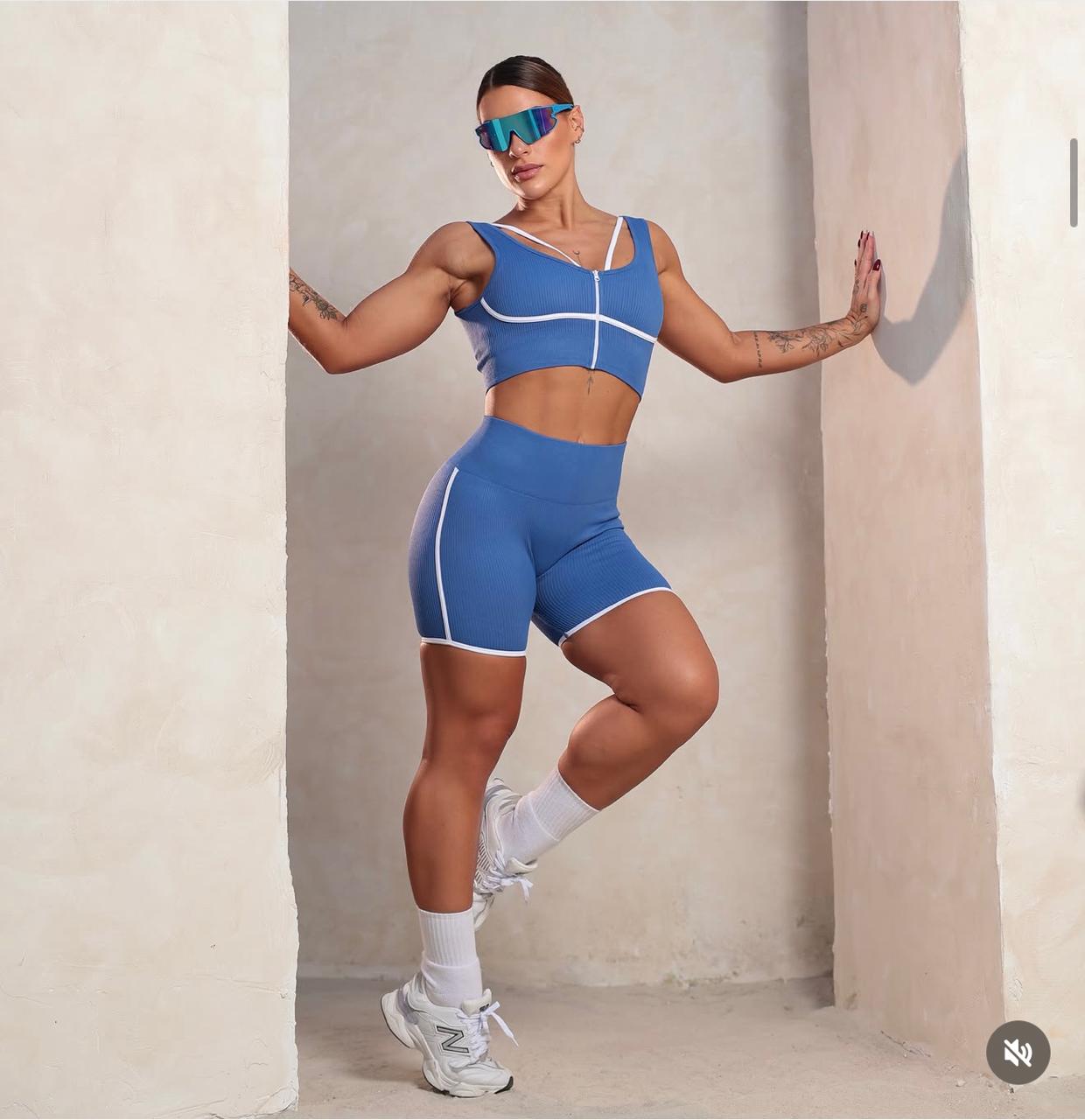 Conjunto academia short leg e top