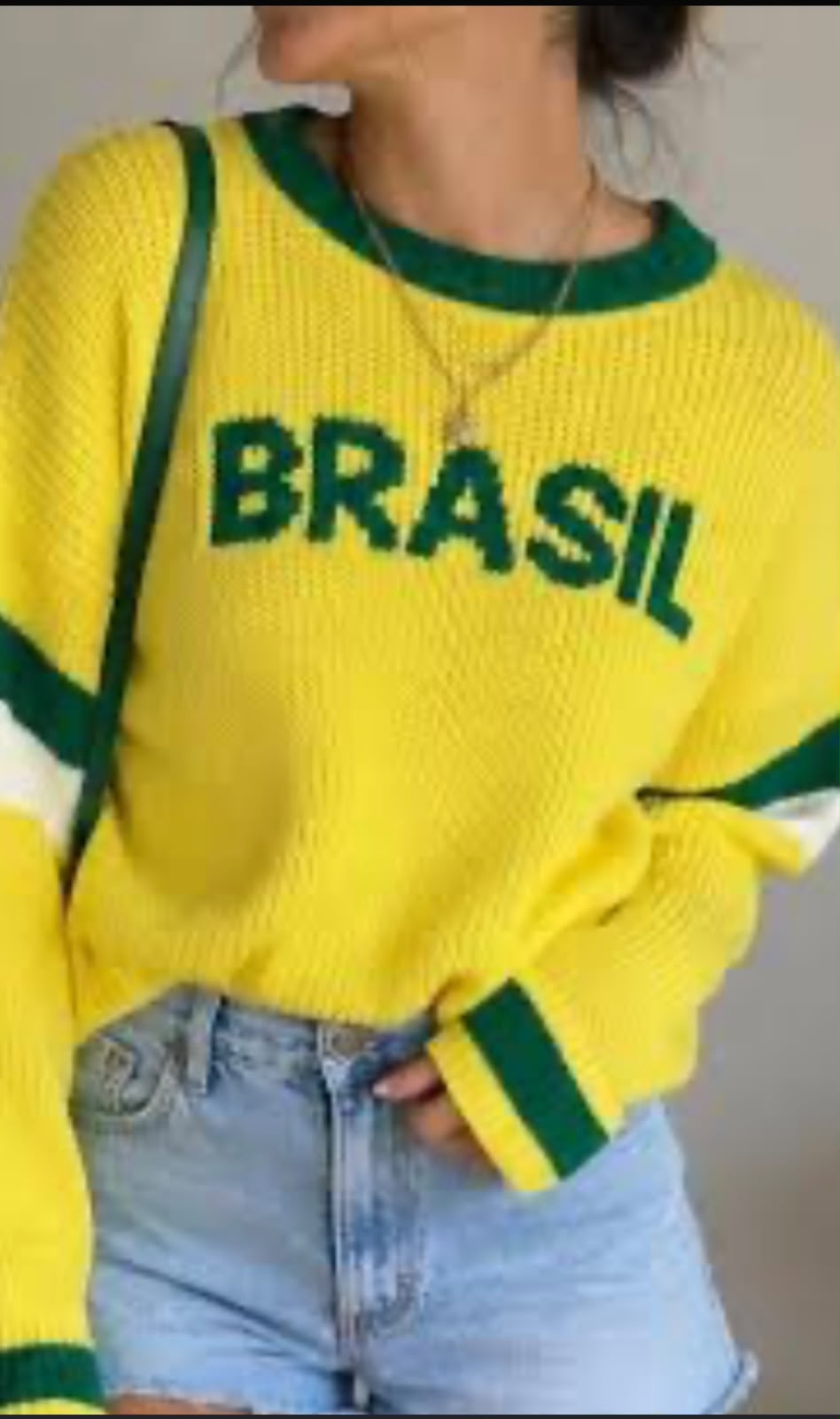 Blusa de tricô Brasil