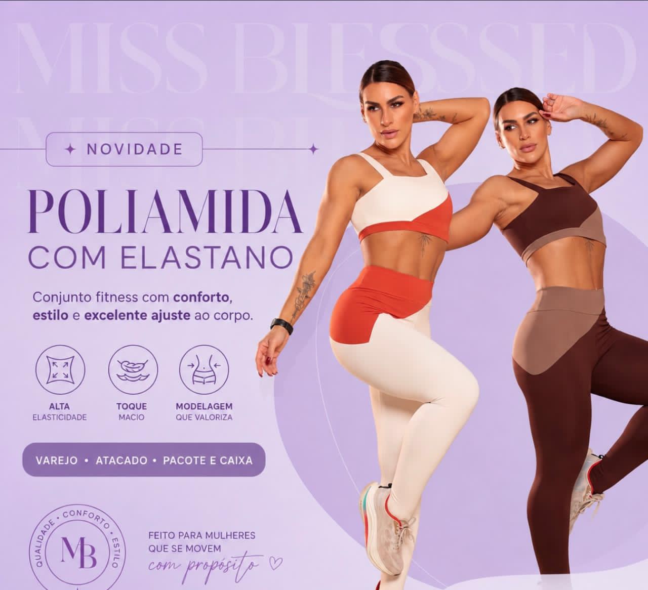 Conjunto academia calça leg e top bicolor