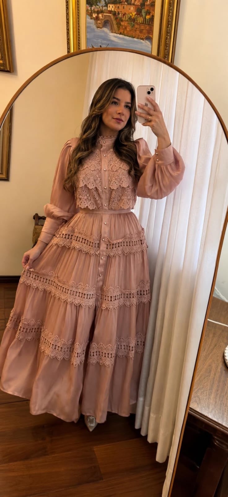 Vestido romântico em chiffon